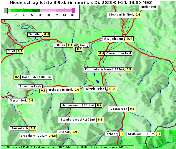 Niederschlag, 14. 4. 2026