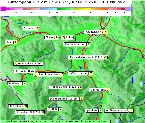 Temperatur, 14. 4. 2026