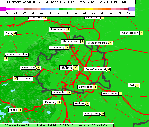 Temperatur, 23. 12. 2024