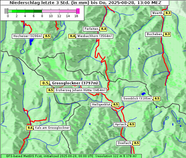 Niederschlag, 28. 8. 2025