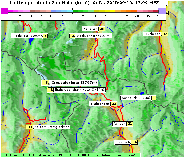 Temperatur, 16. 9. 2025