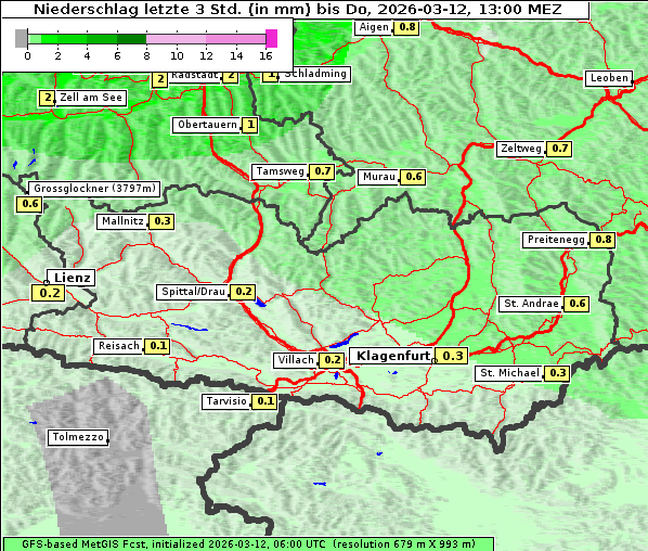Niederschlag, 12. 3. 2026