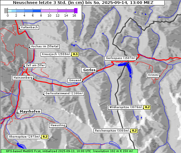 Neuschnee, 14. 9. 2025