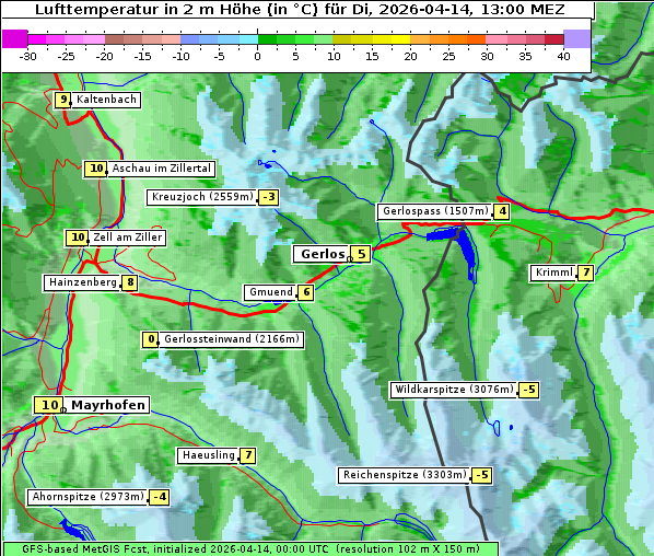 Temperatur, 14. 4. 2026