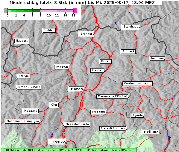 Niederschlag, 17. 9. 2025