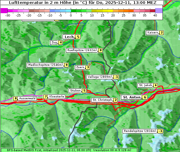 Temperatur, 11. 12. 2025