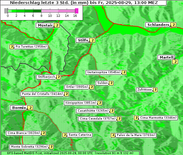 Niederschlag, 29. 8. 2025