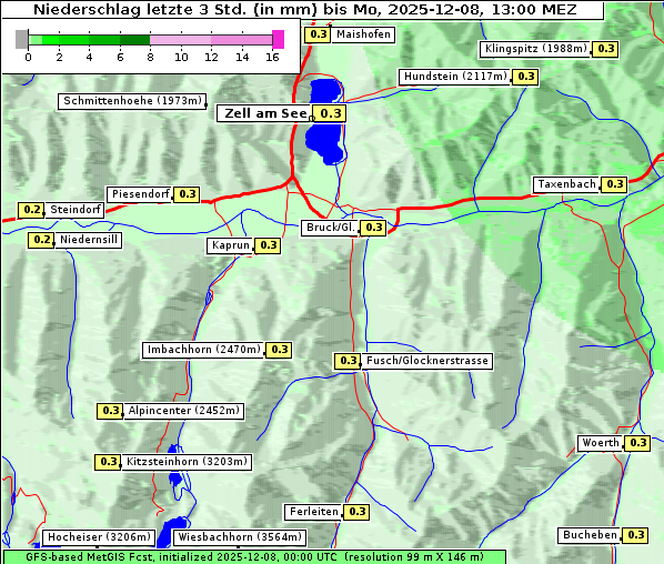 Niederschlag, 8. 12. 2025