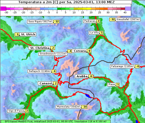 Temperatur, 1. 3. 2025