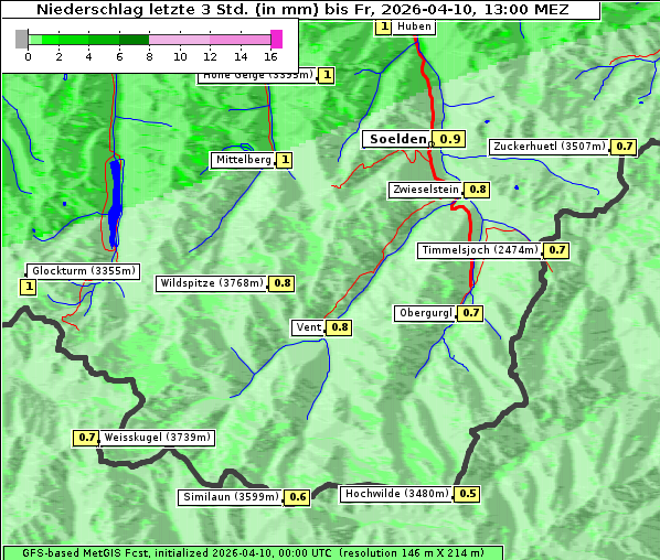 Niederschlag, 10. 4. 2026