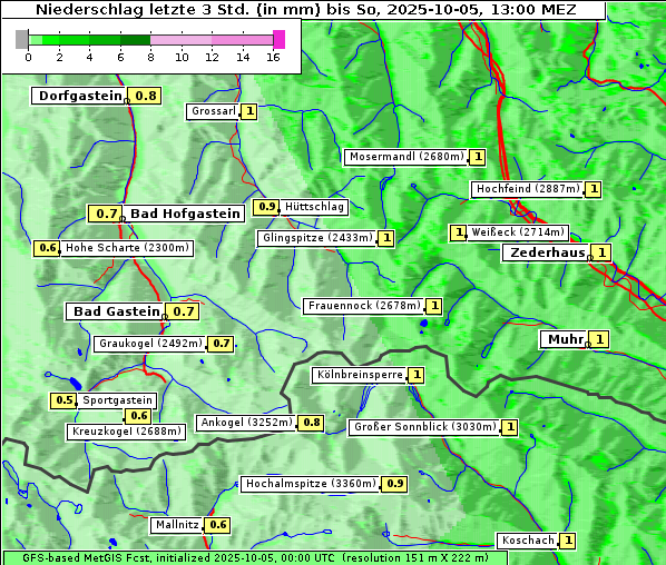 Niederschlag, 5. 10. 2025