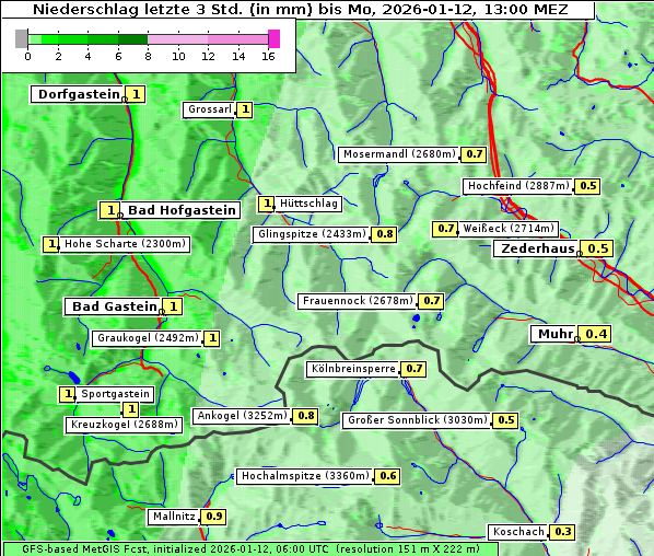 Niederschlag, 12. 1. 2026