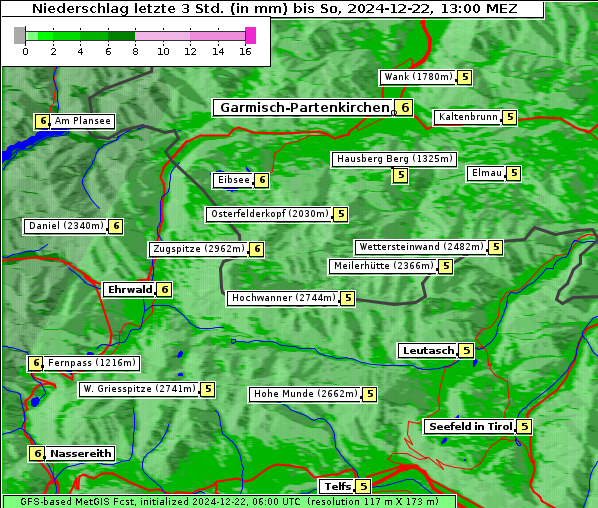 Niederschlag, 22. 12. 2024