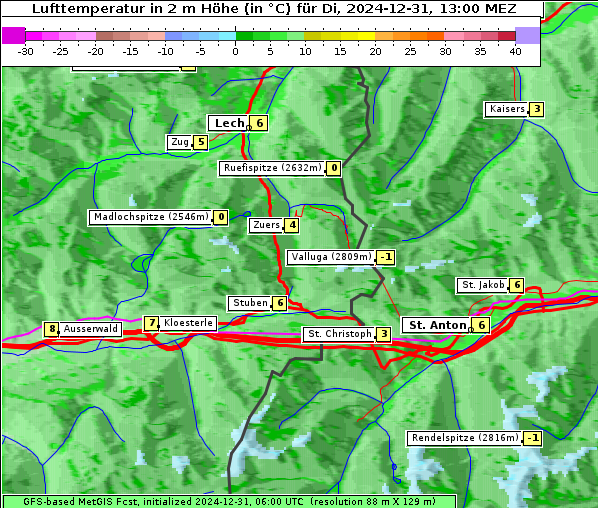 Temperatur, 31. 12. 2024