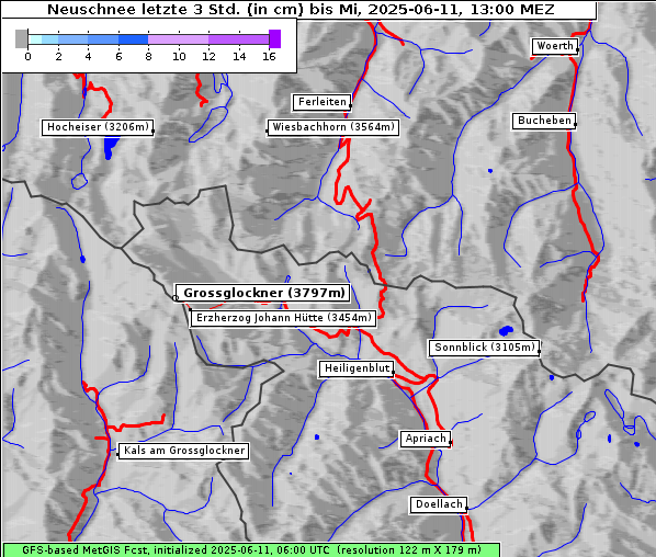 Neuschnee, 11. 6. 2025