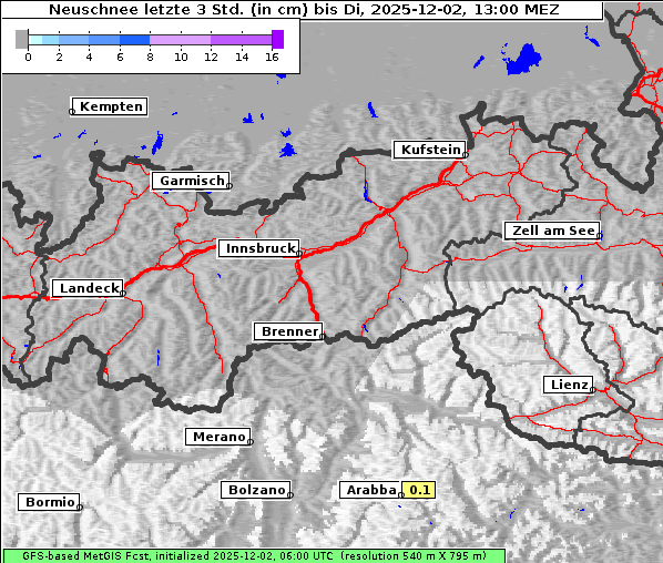 Neuschnee, 2. 12. 2025