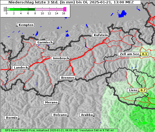 Niederschlag, 21. 1. 2025