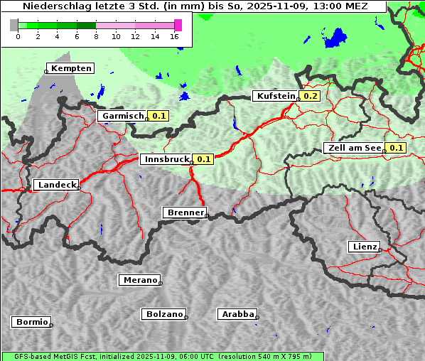 Niederschlag, 9. 11. 2025