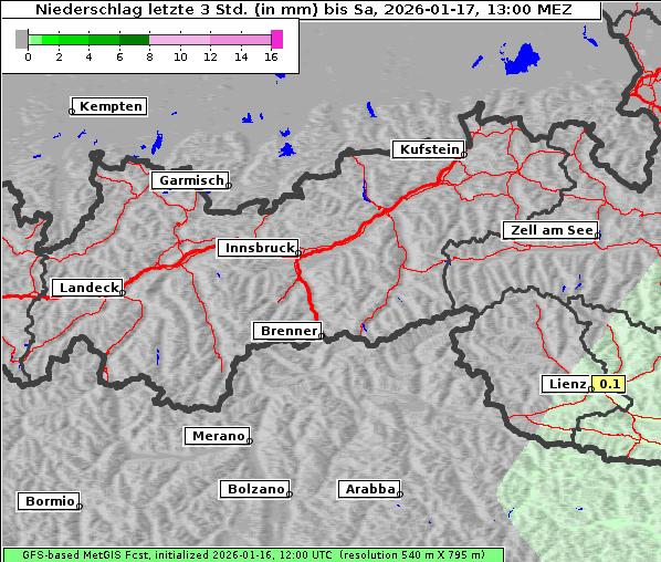 Niederschlag, 17. 1. 2026