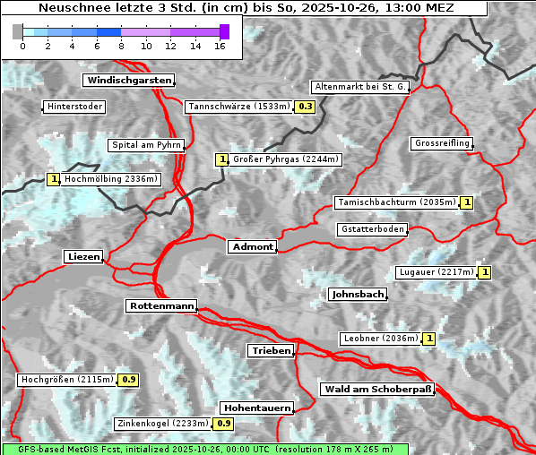 Neuschnee, 26. 10. 2025