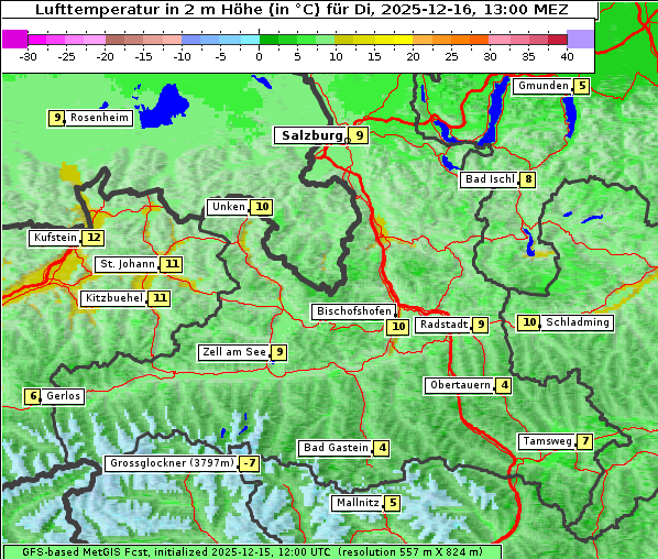 Temperatur, 16. 12. 2025