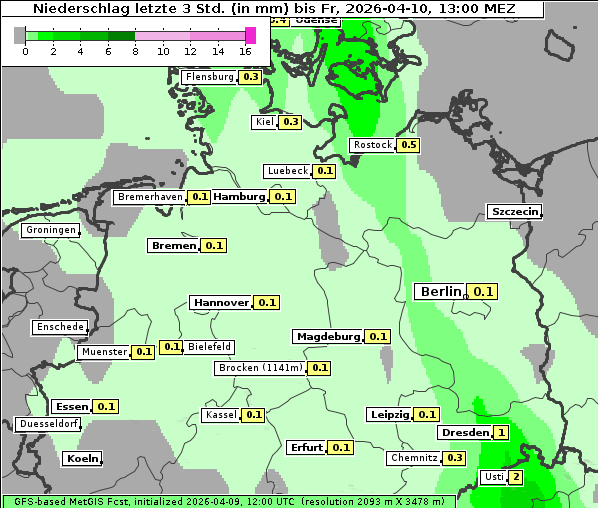 Niederschlag, 10. 4. 2026