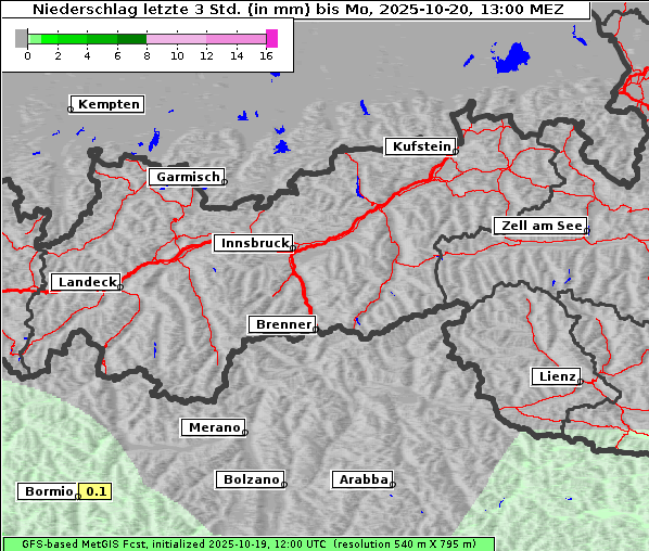 Niederschlag, 20. 10. 2025