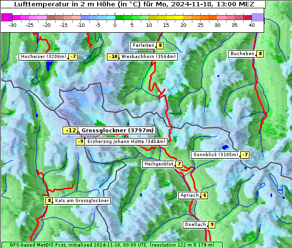 Temperatur, 18. 11. 2024