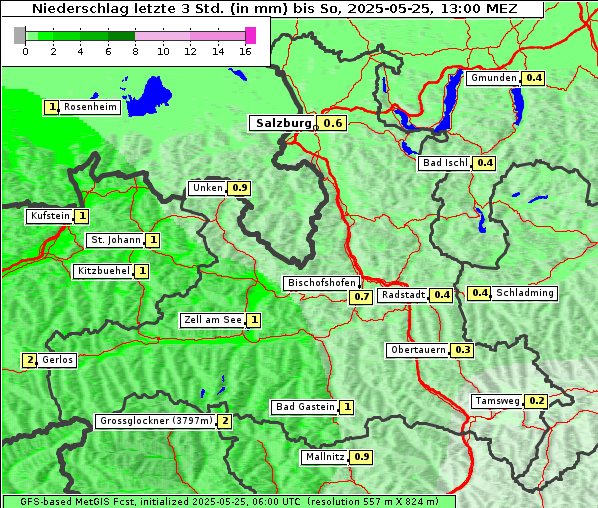 Niederschlag, 25. 5. 2025