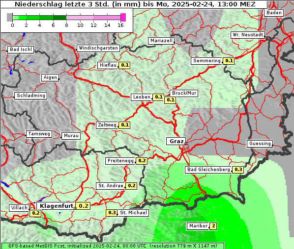 Niederschlag, 24. 2. 2025
