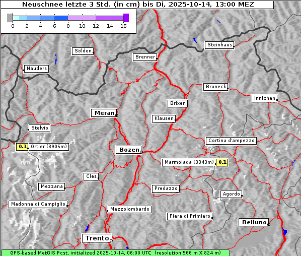 Neuschnee, 14. 10. 2025