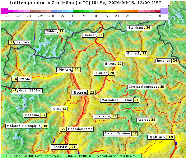 Temperatur, 18. 4. 2026
