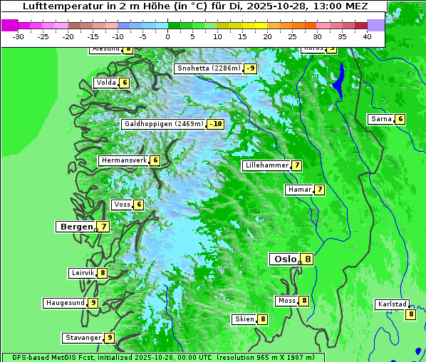 Temperatur, 28. 10. 2025