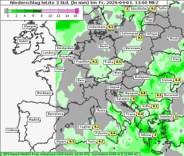 Niederschlag, 3. 4. 2026