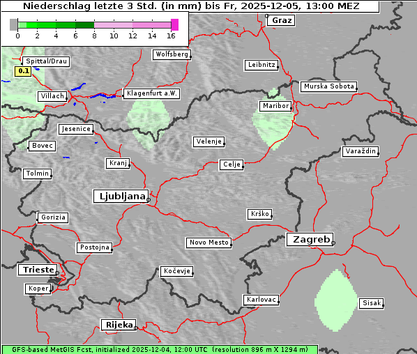 Niederschlag, 5. 12. 2025