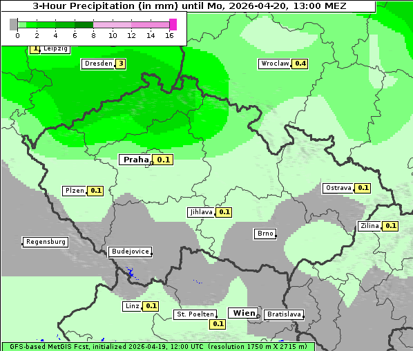 Niederschlag, 20. 4. 2026