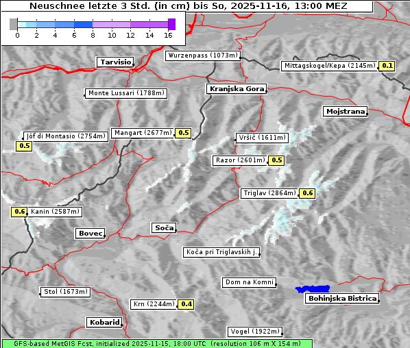 Neuschnee, 16. 11. 2025