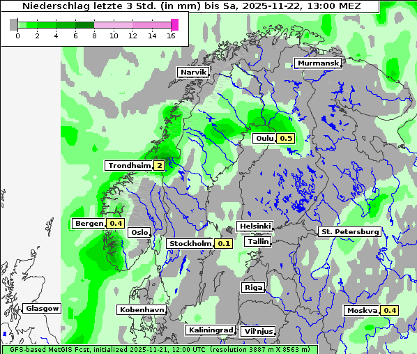 Niederschlag, 22. 11. 2025