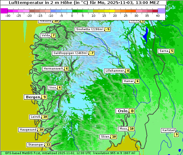 Temperatur, 3. 11. 2025