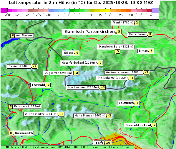 Temperatur, 23. 10. 2025