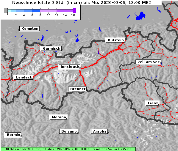 Neuschnee, 9. 3. 2026