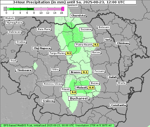 Niederschlag, 23. 8. 2025