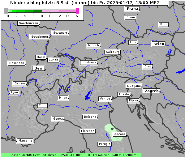 Niederschlag, 17. 1. 2025