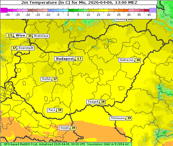 Temperatur, 6. 4. 2026