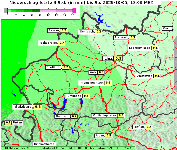 Niederschlag, 5. 10. 2025