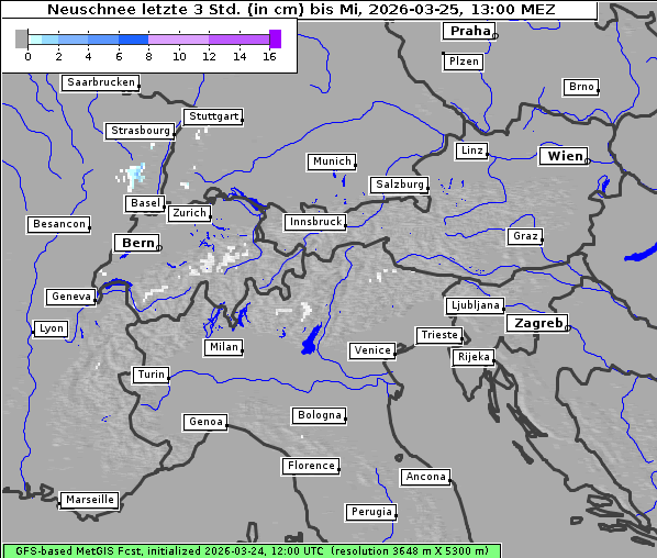 Neuschnee, 25. 3. 2026