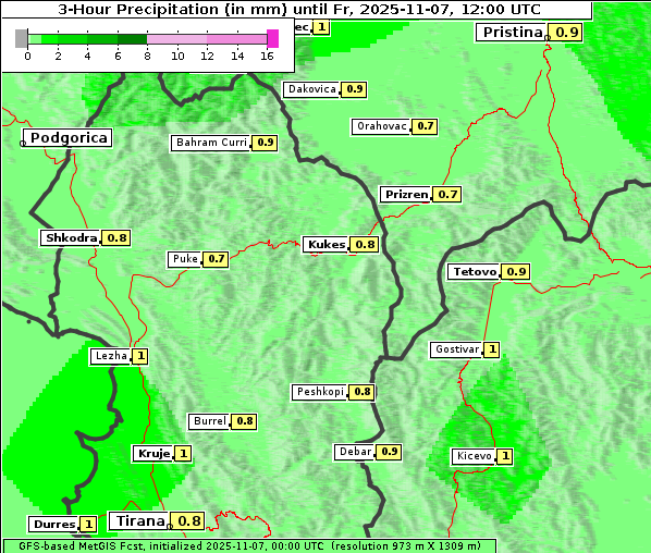 Niederschlag, 7. 11. 2025