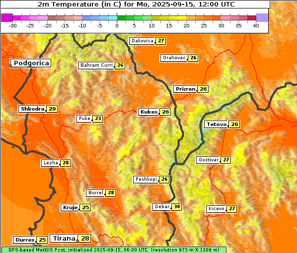Temperatur, 15. 9. 2025