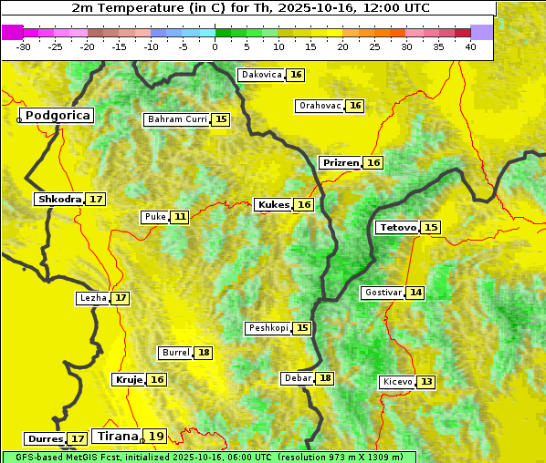 Temperatur, 16. 10. 2025