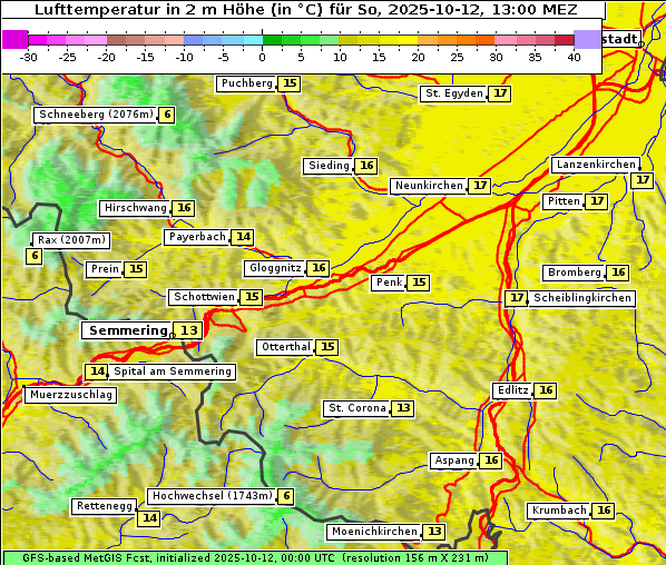 Temperatur, 12. 10. 2025